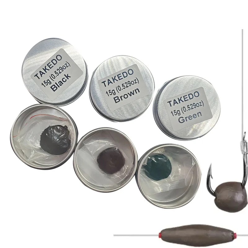 TAKEDO Masilla de Tungsteno Tricolor para Pesca
