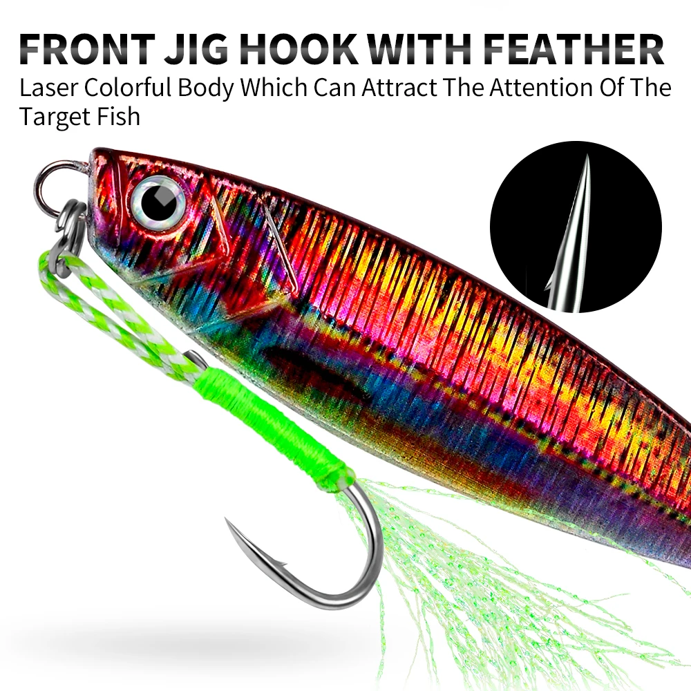 PROBEROS señuelo swimbait metálico con acabado láser y anzuelo - imagen 4