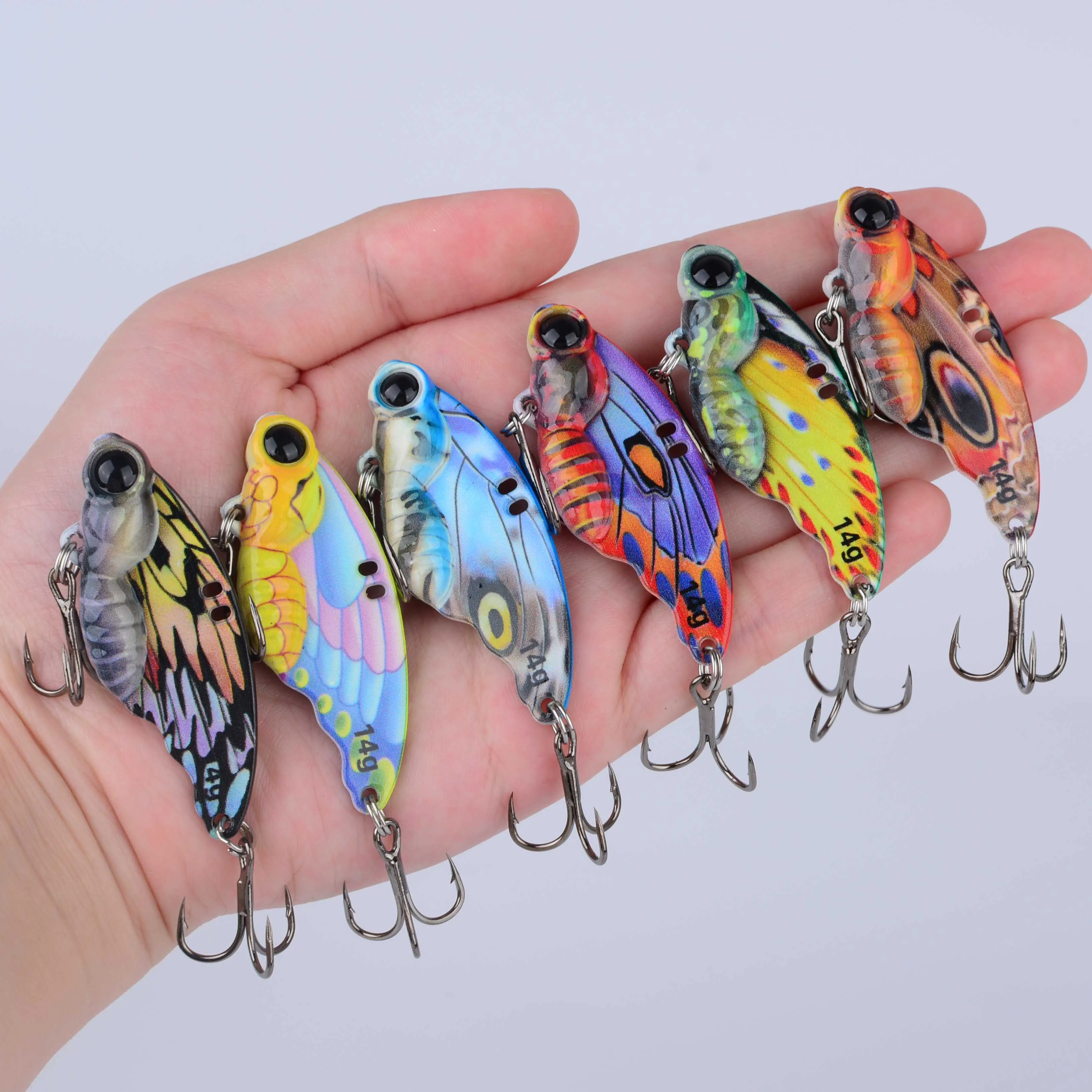 Señuelo vibratorio tipo cicada metal mariposa para lubina y carpa - imagen 5