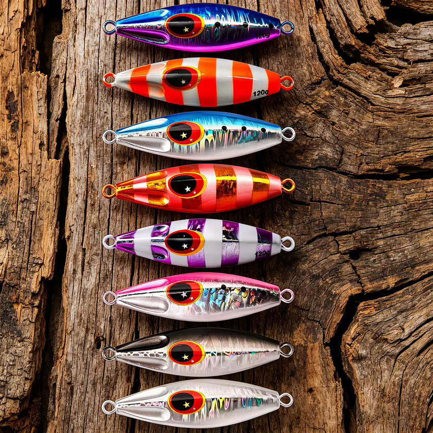Plantillas Jig 30-120g Lubina – Señuelo Agua Salada Brillo Holográfico - imagen 5