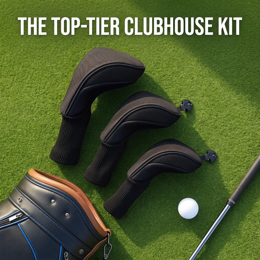 Fundas de golf de poliéster con malla y cuello largo para driver - imagen 4