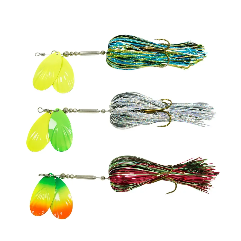 MUKUN Señuelo Giratorio de Goma con Lentejuelas – Jig Head Metálico - imagen 2