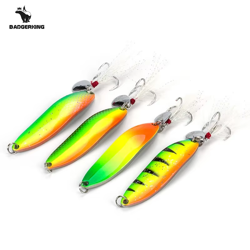 Kit 8 señuelos cuchara para jigging – wobblers 4 colores - imagen 2