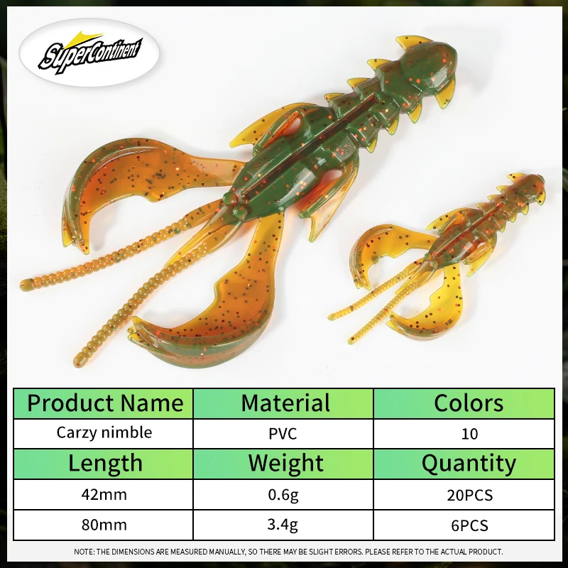 Señuelo langosta Supercontinent CRAZY nimble Wobbler con olor a camarón - imagen 2