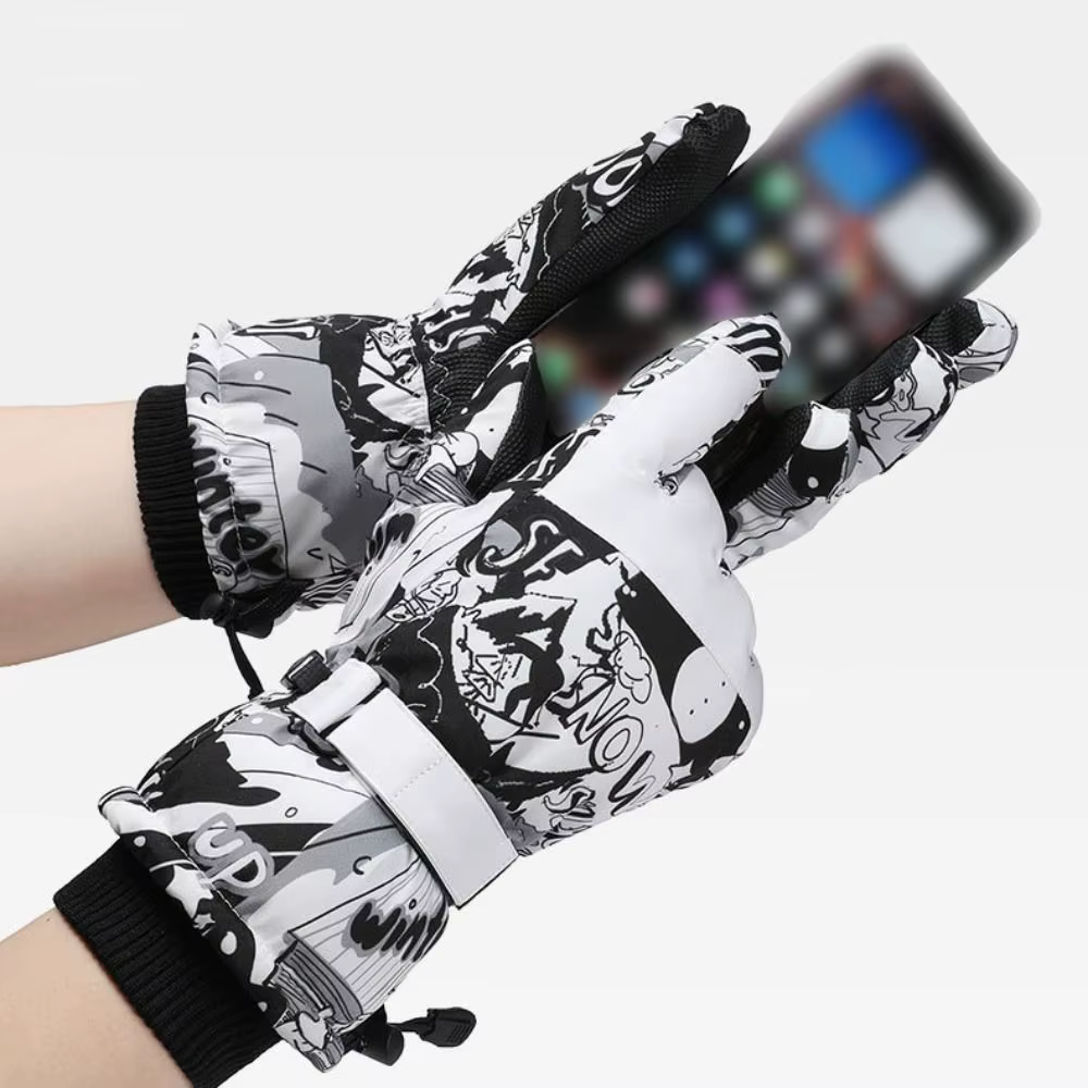 Guantes térmicos de ciclismo impermeables con pantalla táctil