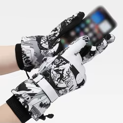 Guantes térmicos de ciclismo impermeables con pantalla táctil