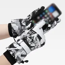 Guantes térmicos de ciclismo impermeables con pantalla táctil