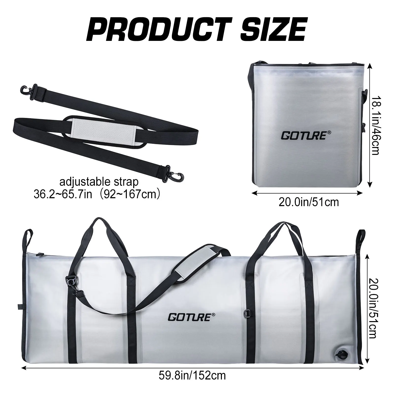 Bolsa térmica para pescado vivo Goture impermeable plegable antifugas - imagen 5