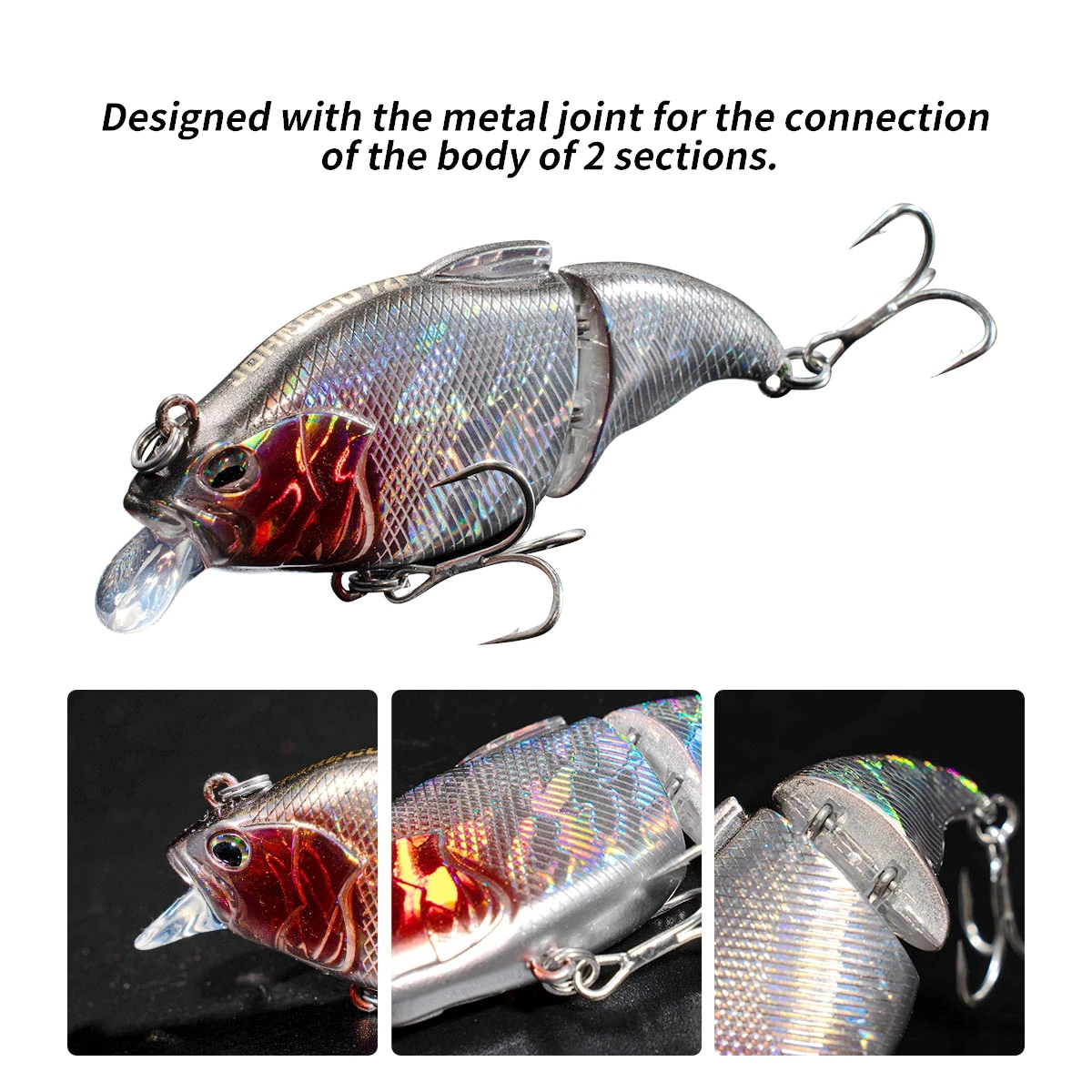 Señuelo articulado Johncoo Swimbait cebo duro realista con anzuelos - imagen 5