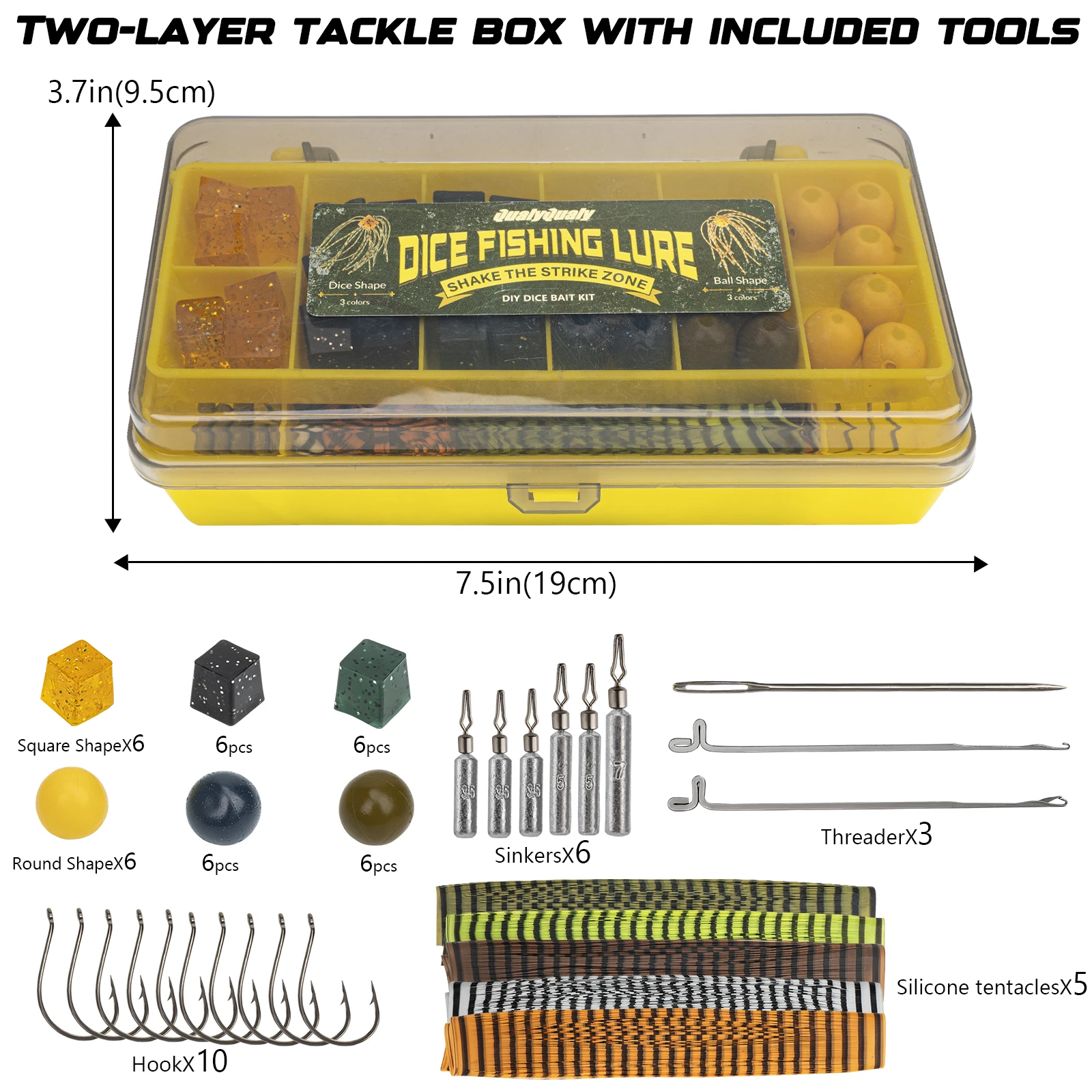 Kit DIY señuelos de vinilo jig lento con faldas - imagen 5