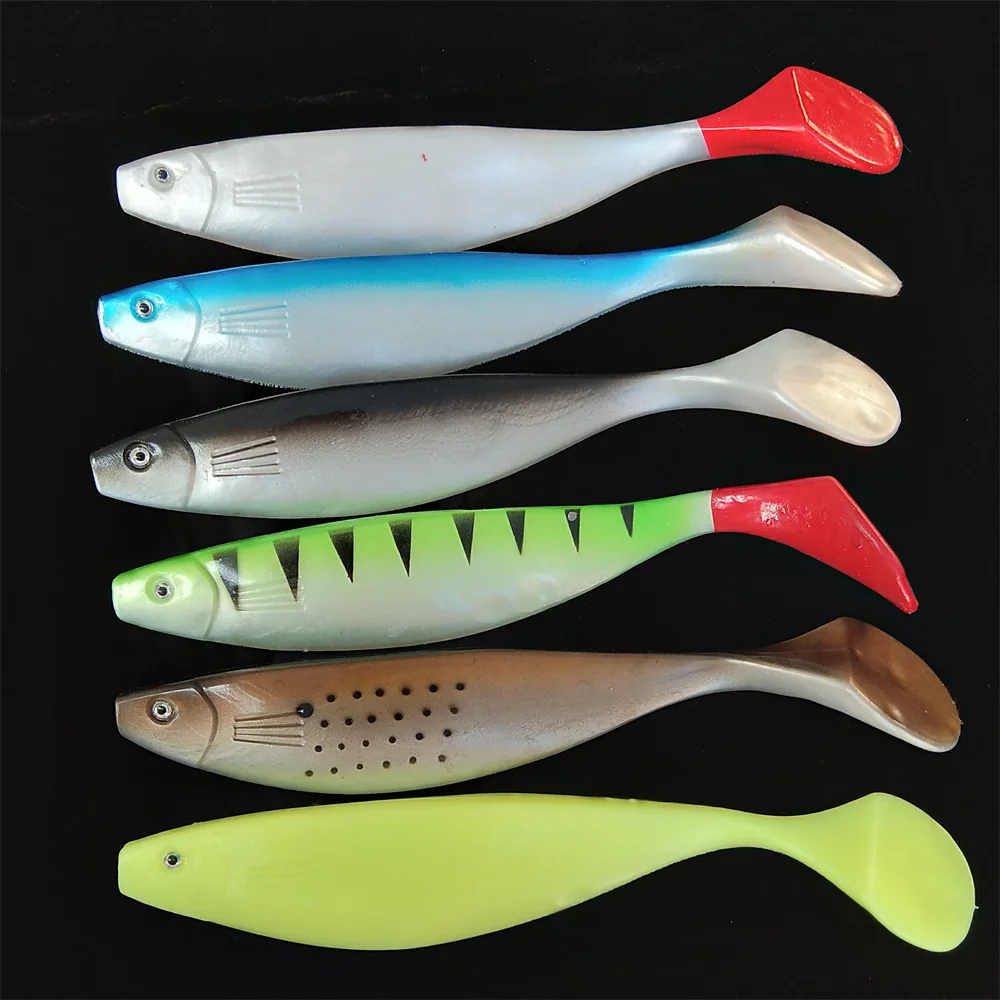 Señuelos Swolfy Shad de silicona para pesca en agua salada