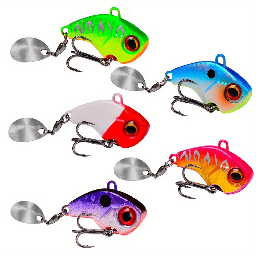 Spinner VIB Señuelo Hundido Láser Ojos 3D Anzuelo Triple - imagen 3