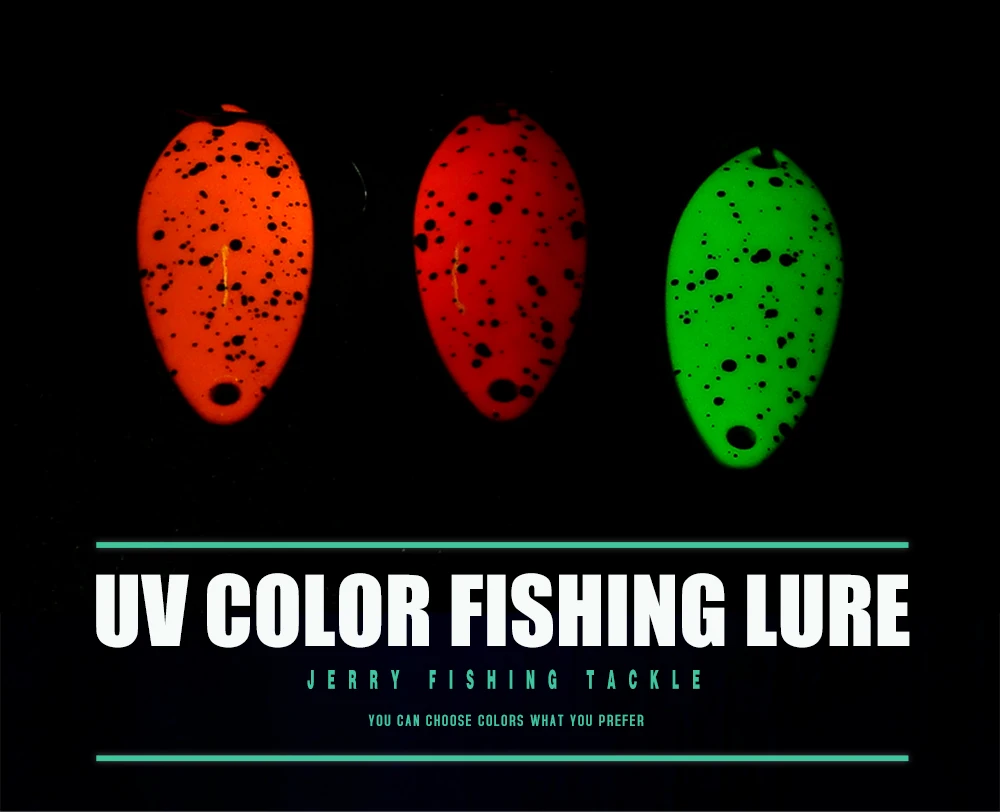 Jerry Spinners UV para trucha – Cucharas metálicas lago y río - imagen 5