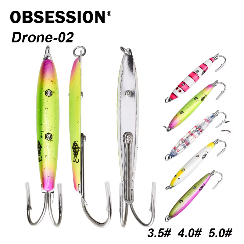 OBSESSION Cuchara luminosa – Señuelo doble gancho para caballa y atún