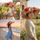 Sombrero de pesca vintage ala ancha con protección UV para mujer