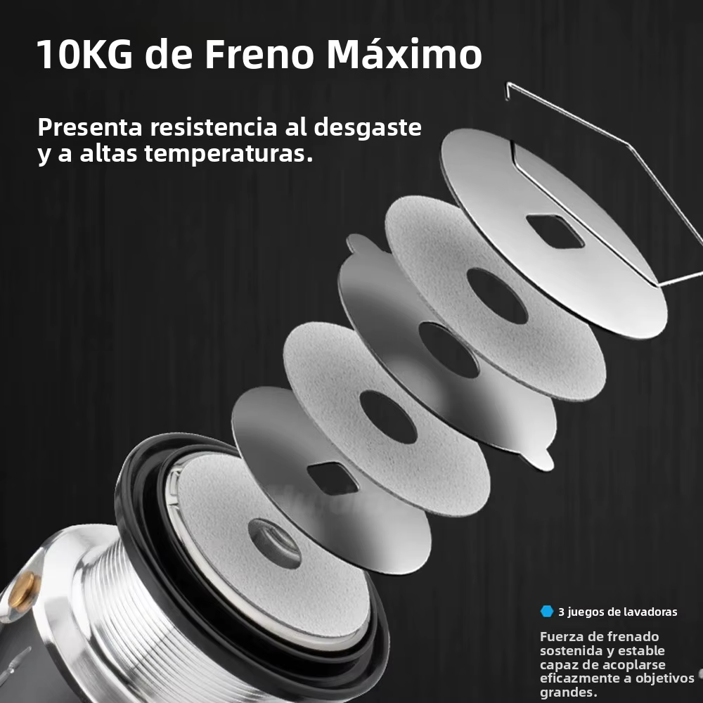 Carrete Giratorio HUIDIAO FC 2500/3000 – Arrastre 10 kg para Lubina y Trucha - imagen 5