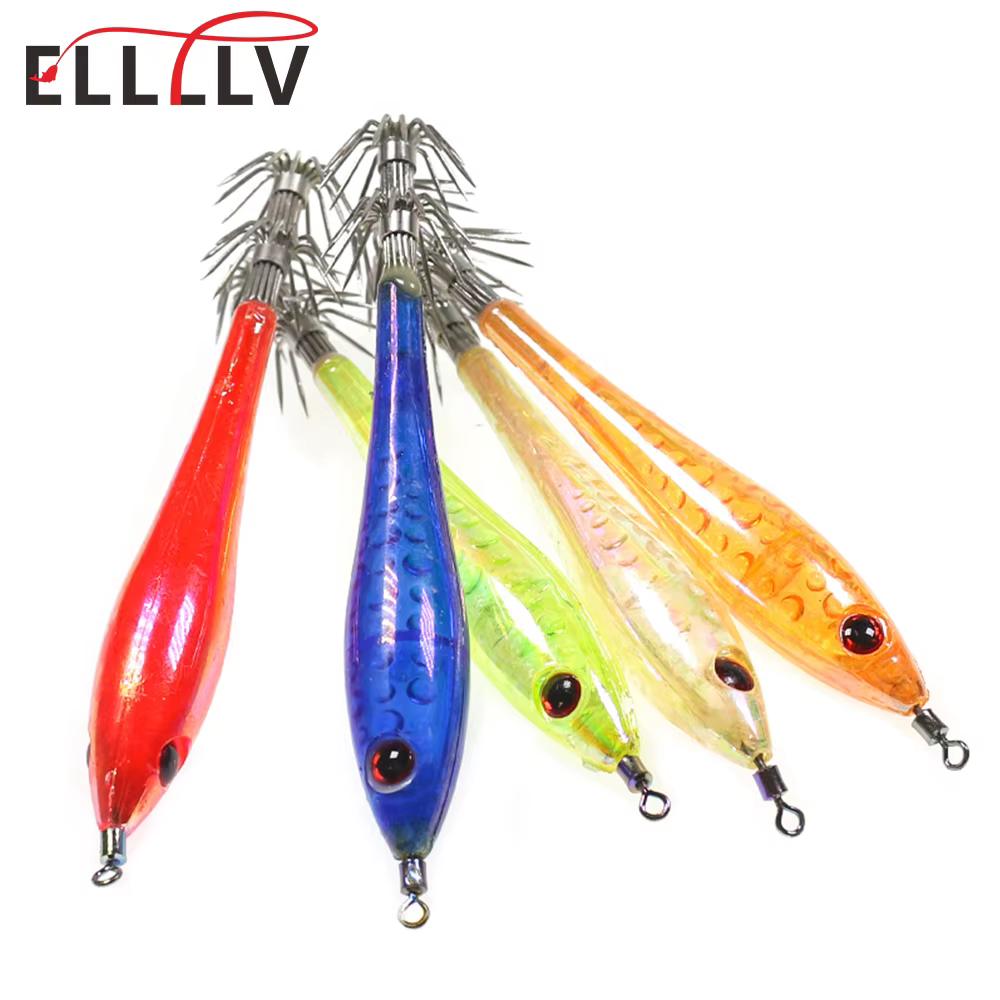 Jig calamar duro artificial para agua salada - colores verde azul - imagen 3