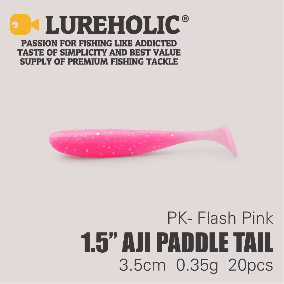 Lureholic Aji Paddle Tail vinilos para pesca en roca finesse - imagen 2
