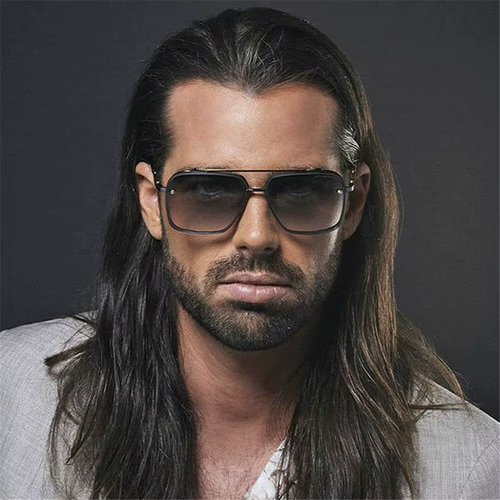 Gafas de sol con montura metálica estilo punk para conducción - imagen 4