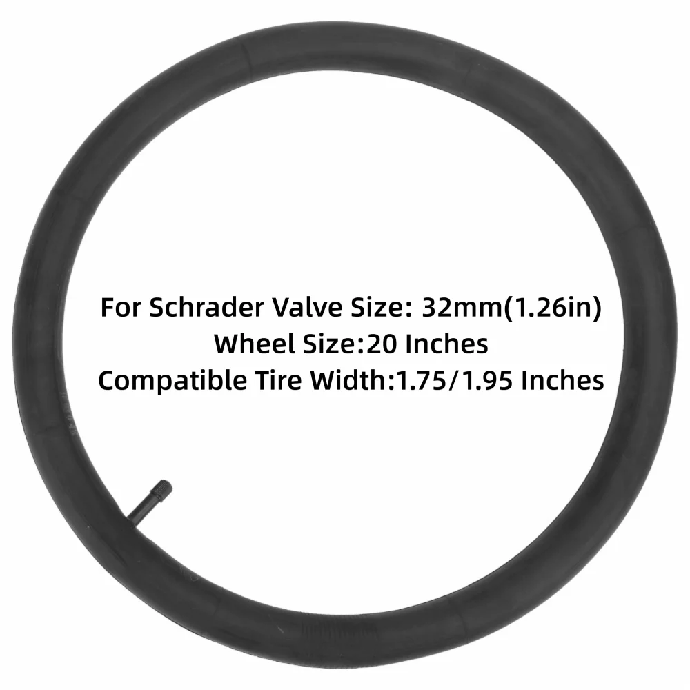 Tubo interior de repuesto para bicicleta (negro)