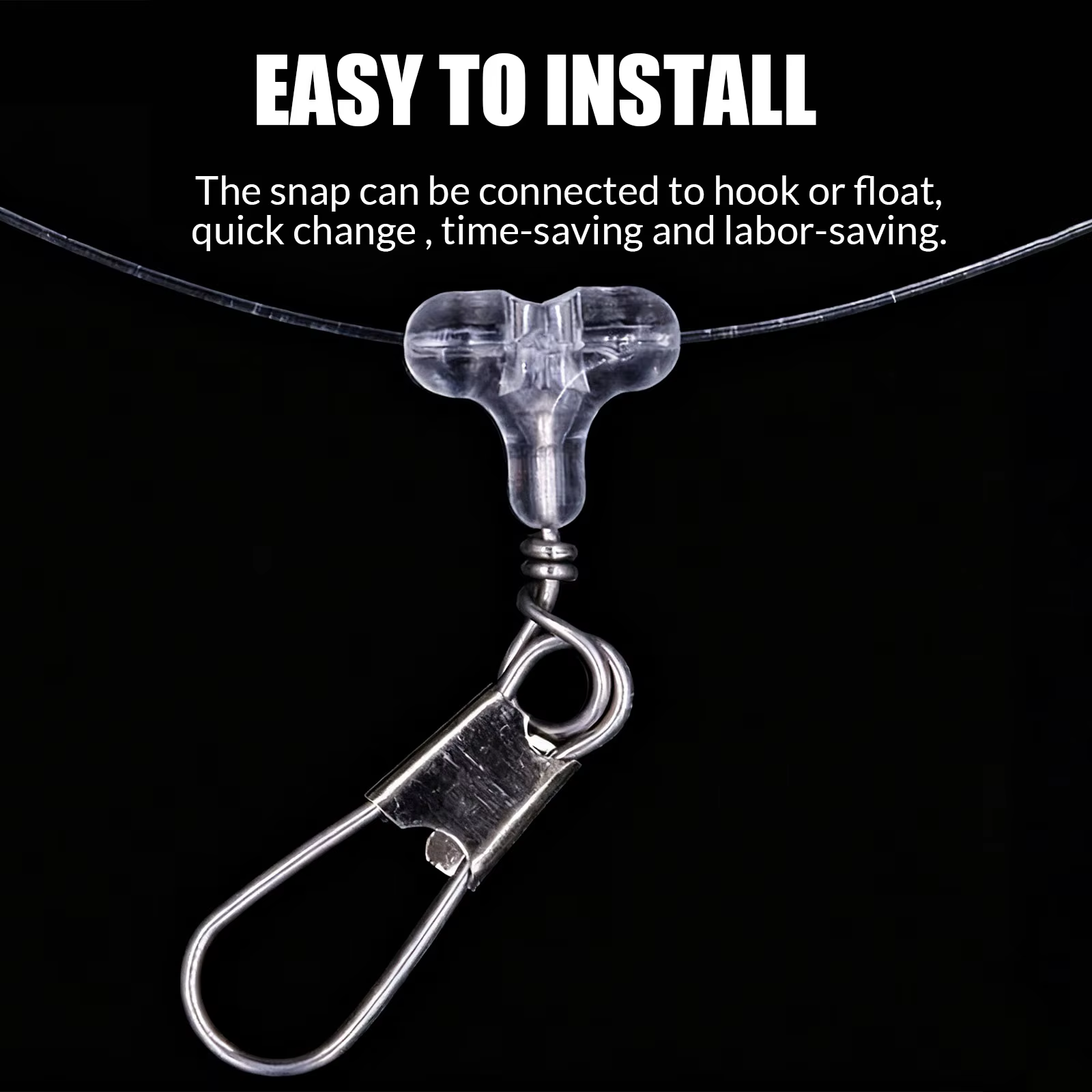 Cuentas T Transparentes con Clip – Accesorios Montaje Señuelos - imagen 3
