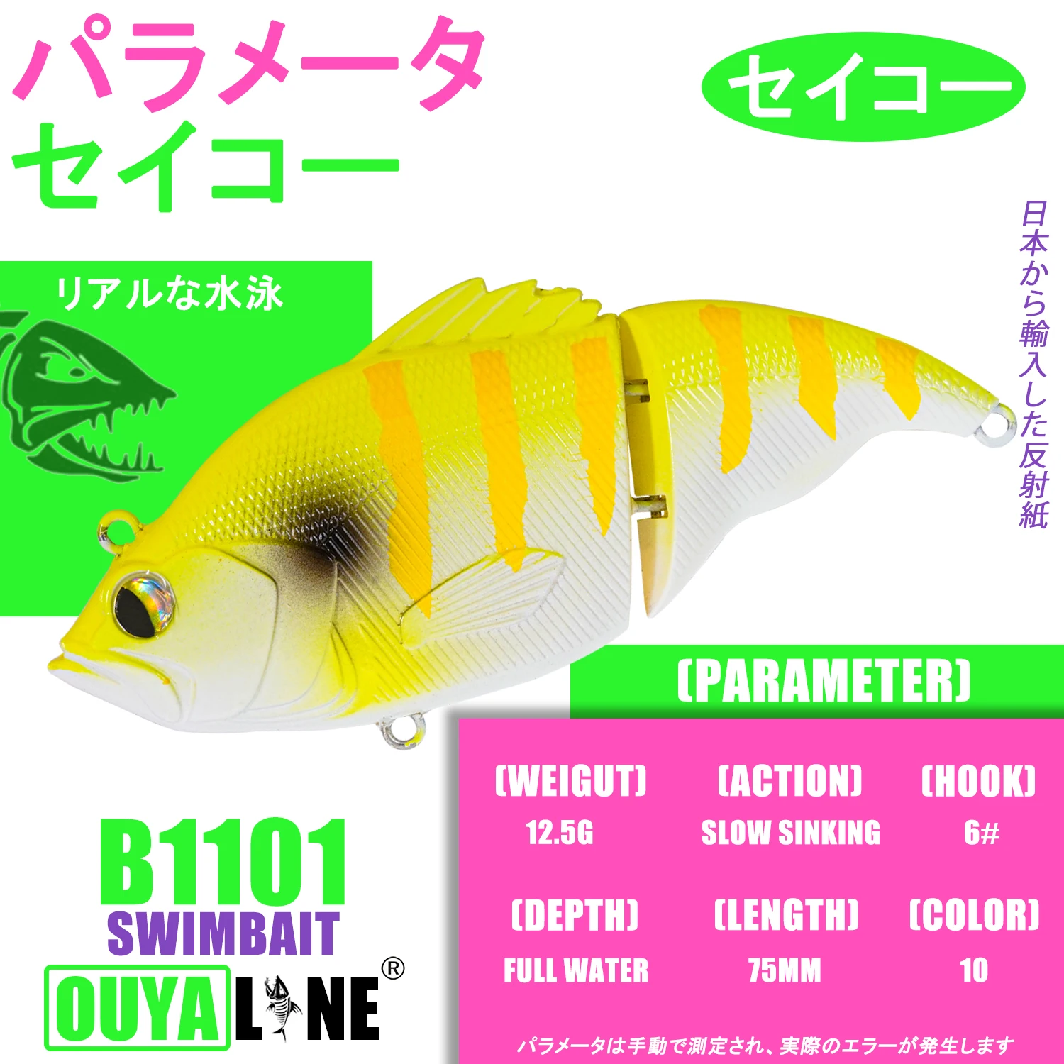 Detalle de ojos 3D del señuelo