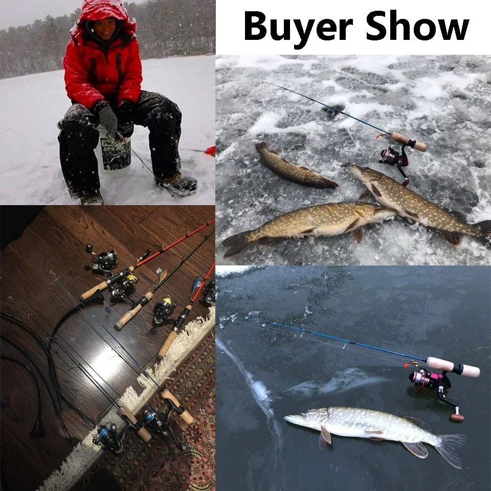 Maximumcatch Caña de pesca en hielo ligera de fibra de carbono y vidrio - imagen 5