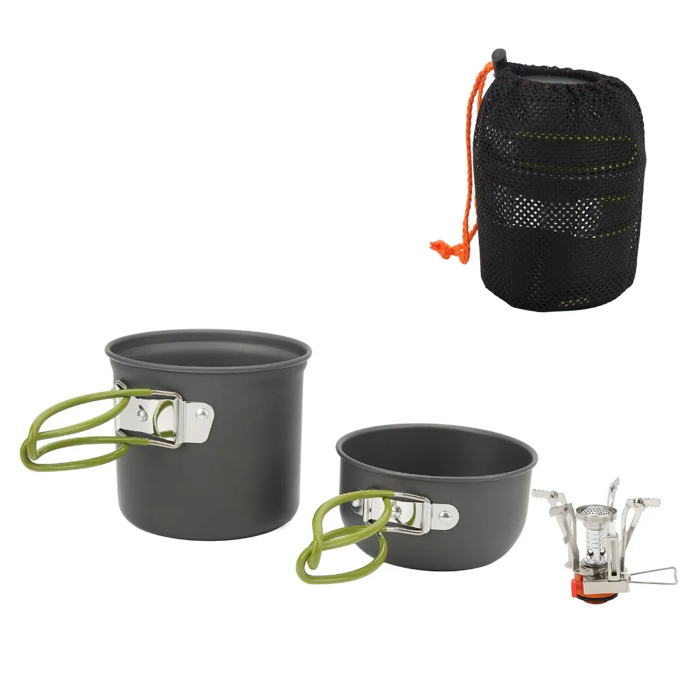 Juego de cocina de aluminio para acampar con mango ligero de utensilios - imagen 3