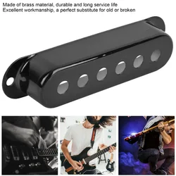 Cubierta metálica negra para pastilla single coil de guitarra