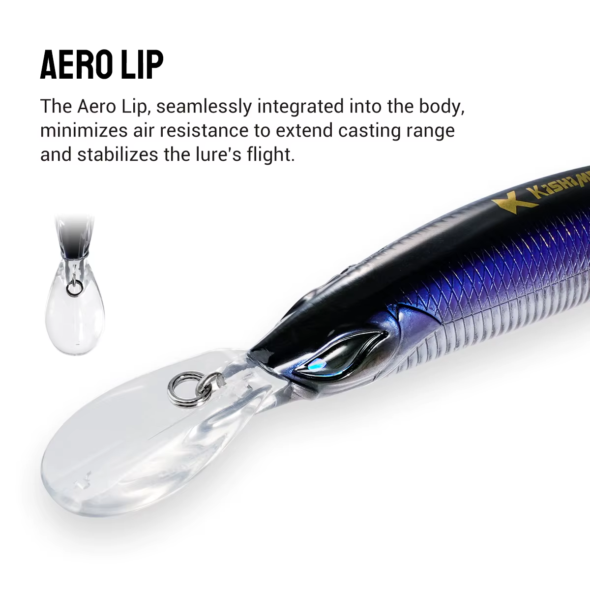 Kishimoto Jerkbait Minnow señuelo hundidor de labio largo para pesca - imagen 3