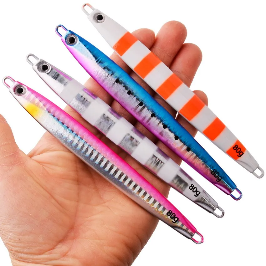 Señuelo jigging cuchara metálica vástago largo ojos tridimensionales