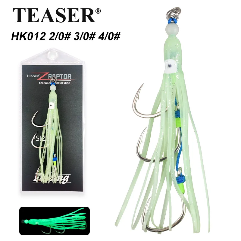 TEASER HK012 Kabura Jigging - Gancho de asistencia luminoso para mar - imagen 4