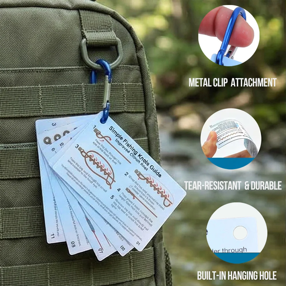 Guía de Nudos de Pesca Impermeable de Bolsillo con Tarjetas Portátil - imagen 2