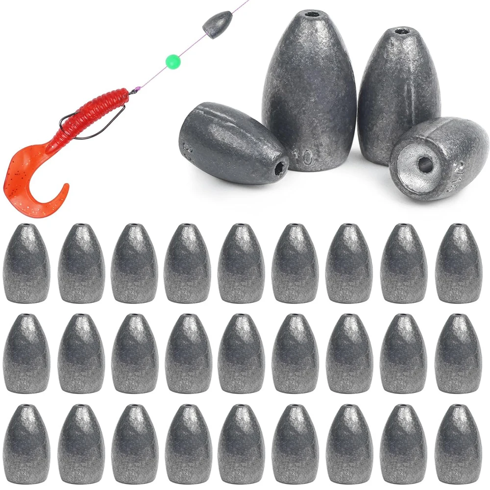 Plomo tipo bala Texas Carolina – Pesca de lubina - imagen 4
