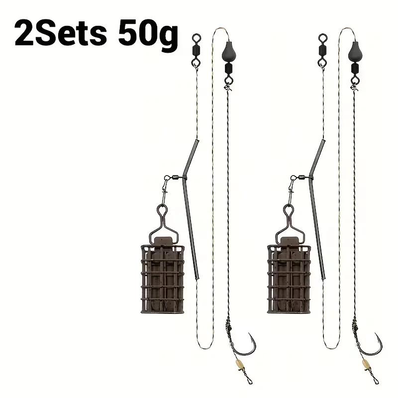 Cestas de cebo para carpas con anzuelo para montaje - imagen 4