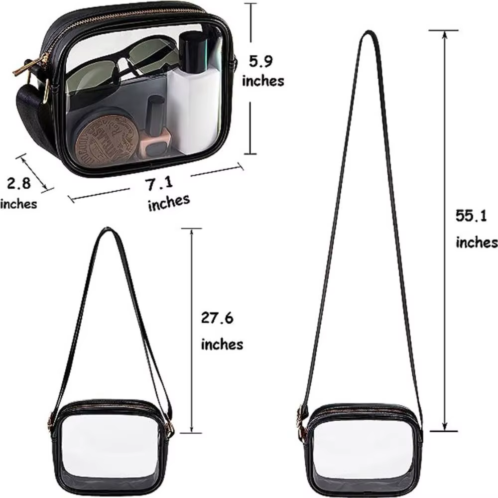 Bolso bandolera transparente impermeable para mujer - imagen 5