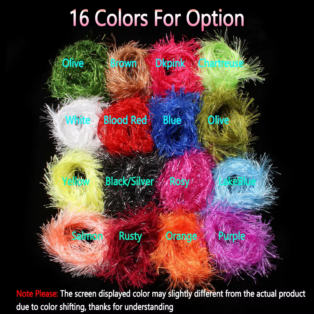 Bimoo Hackle con oropel Flash – Material atado de moscas depredador - imagen 4
