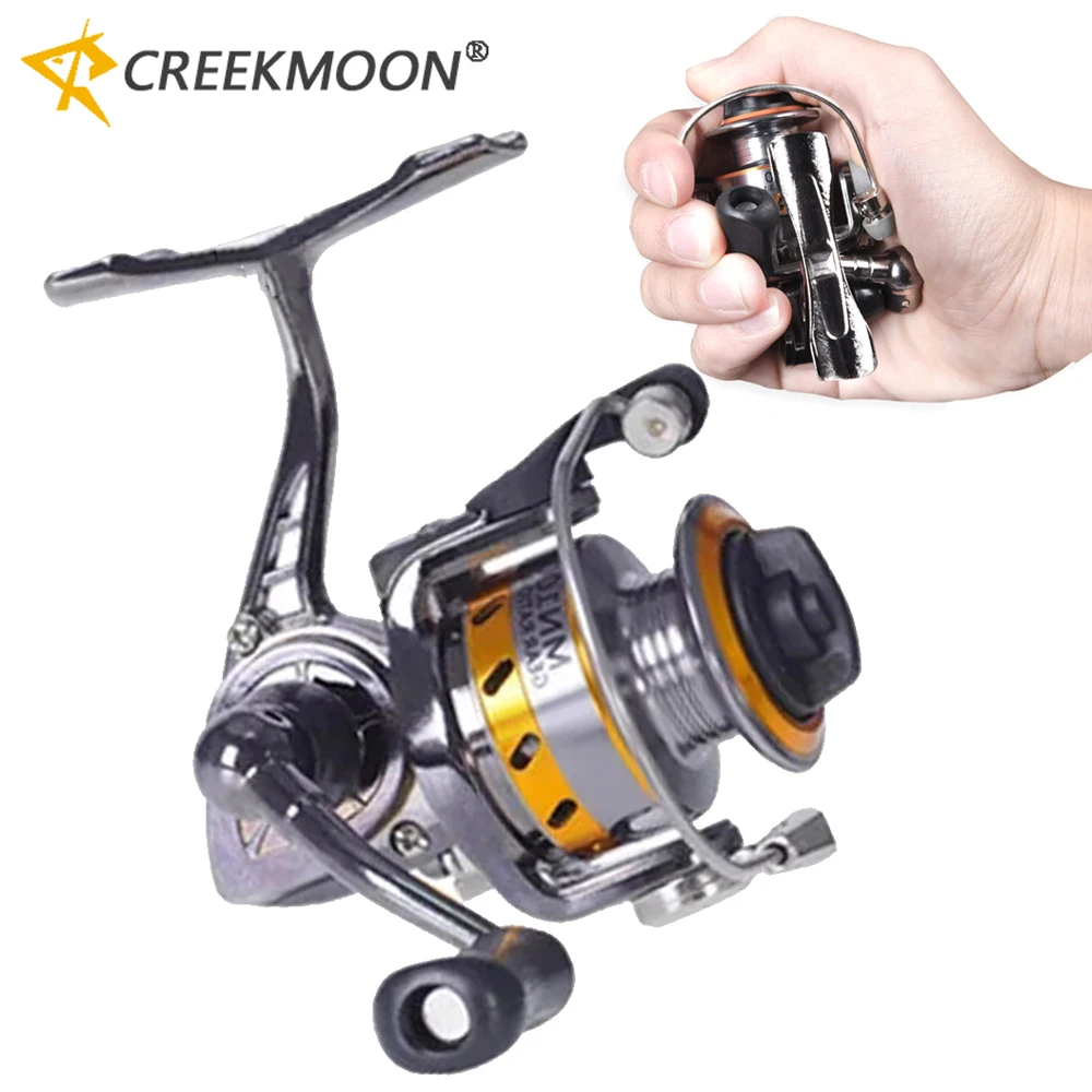 Mini carrete de pesca vista frontal