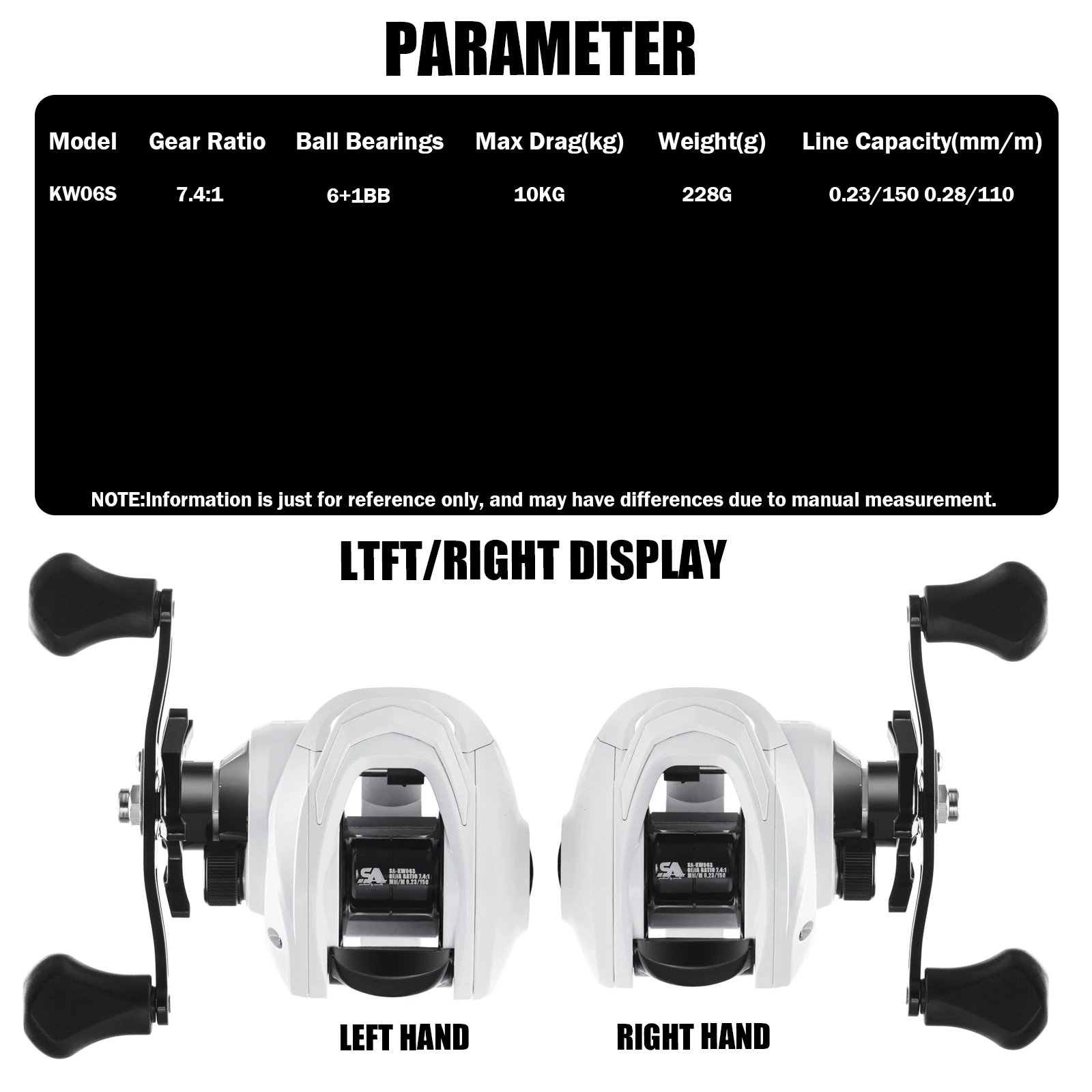 SAMOLLA Baitcaster ultraligero 7,4:1 agua salada - imagen 3