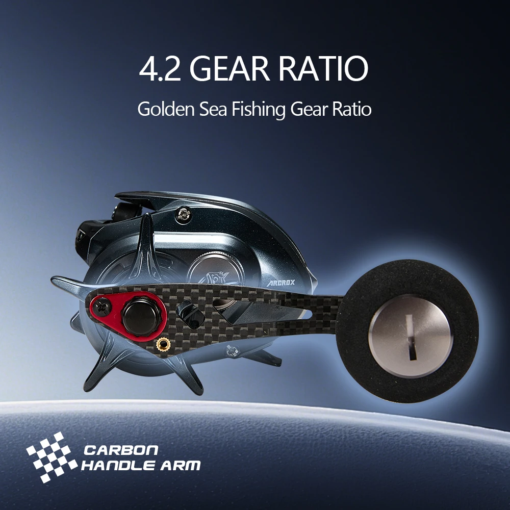 Carrete Baitcasting agua salada Soloking Arcrox con freno robusto