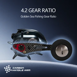Carrete Baitcasting agua salada Soloking Arcrox con freno robusto
