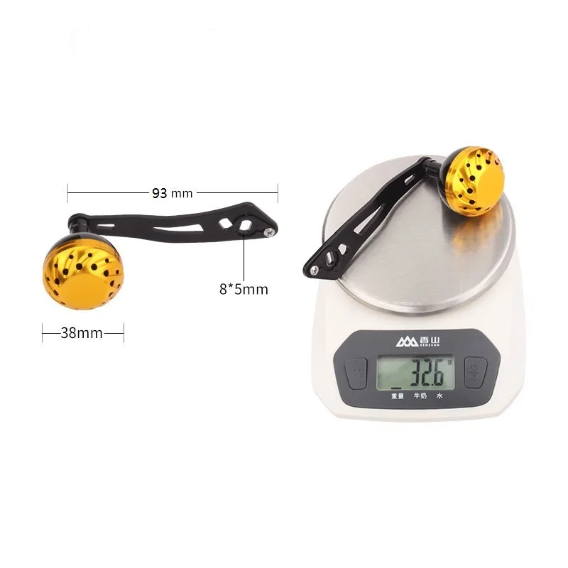Balancín aluminio 93mm para carrete Shimano/Daiwa – Guía línea 8x5/7x4mm - imagen 2