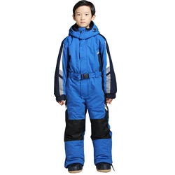 Traje de nieve impermeable de lana para niños con capucha