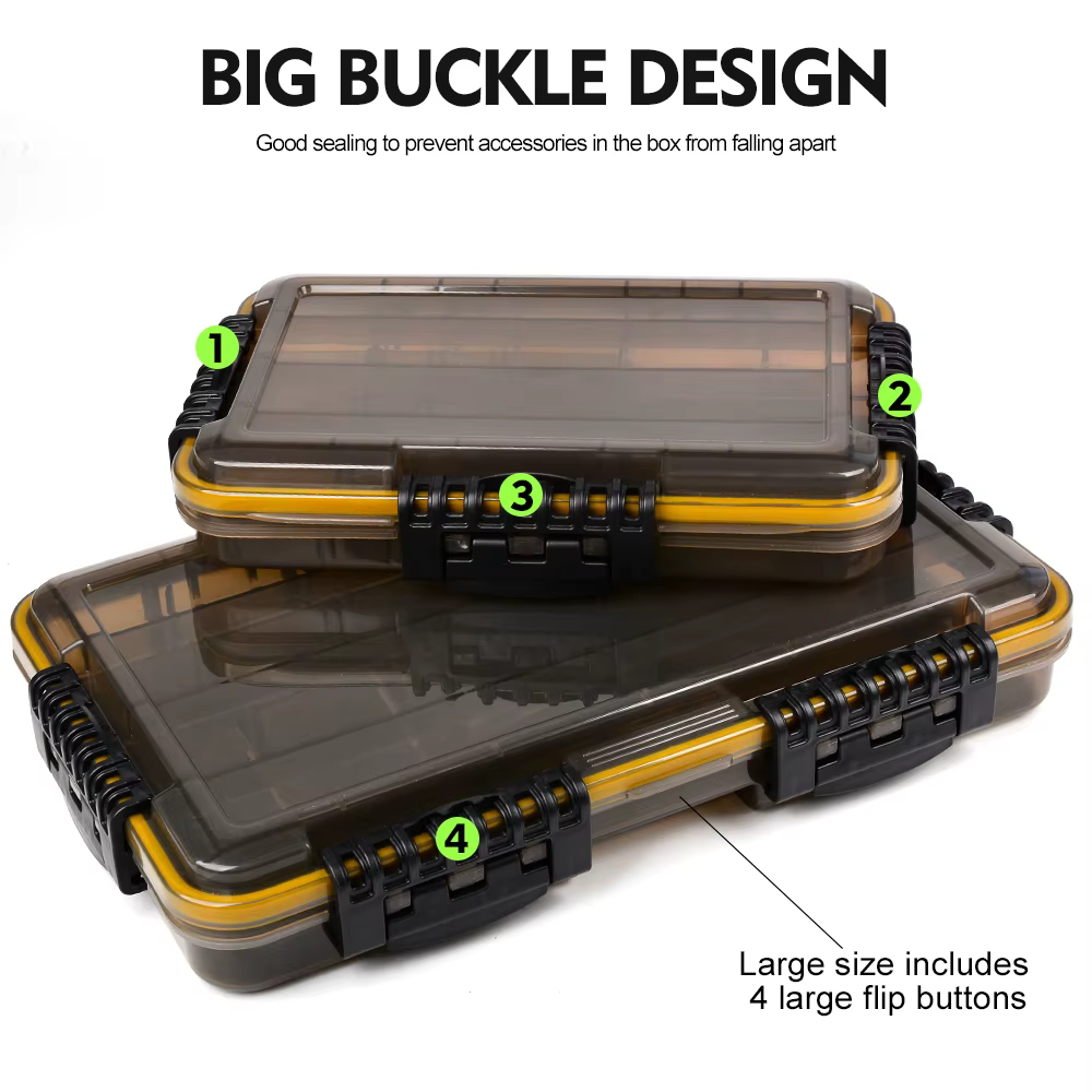 Caja de Pesca Impermeable Proberos de Gran Capacidad para Aparejos