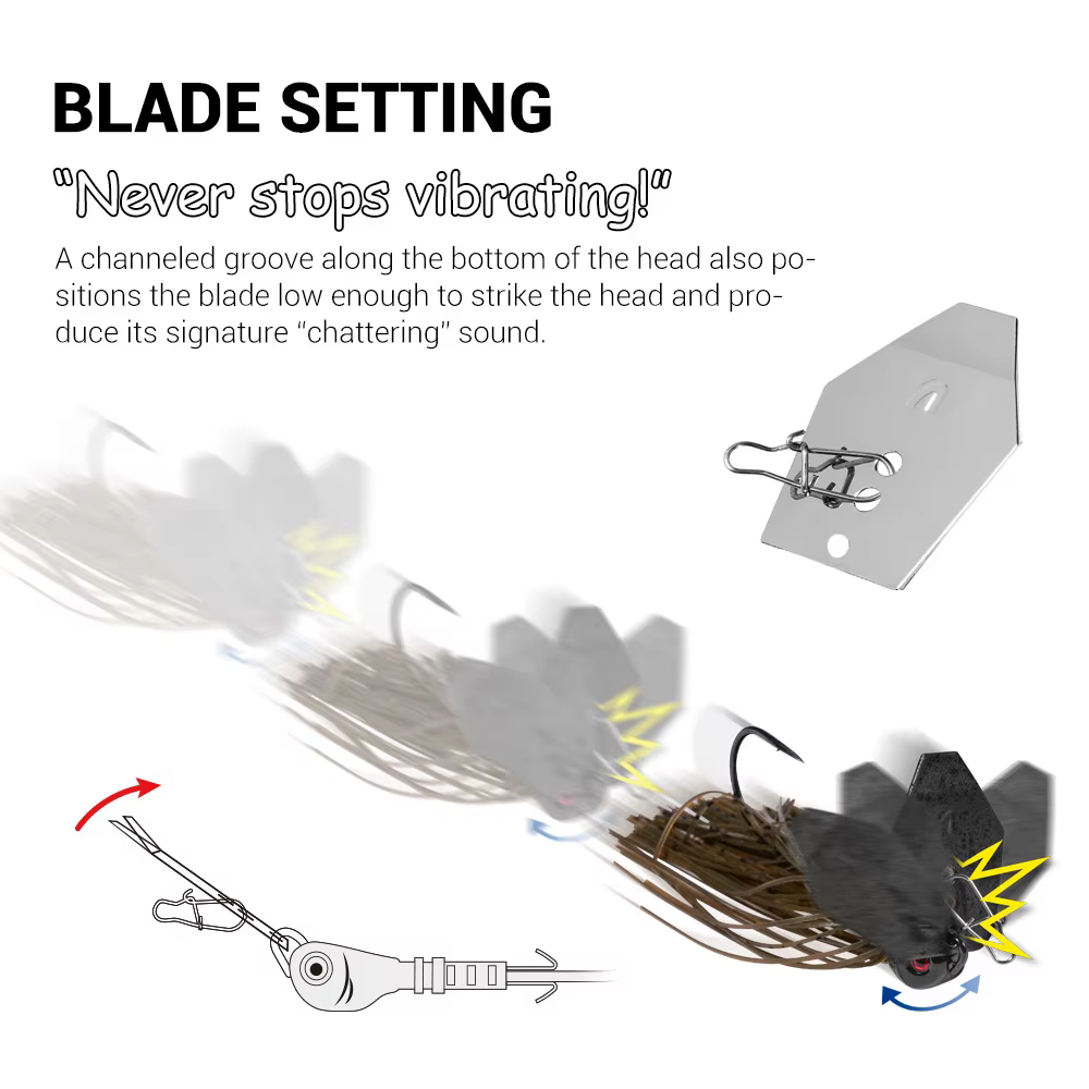 Noeby Chatterbait – Señuelo Vibrador con Stinger para Bass y Pike - imagen 3