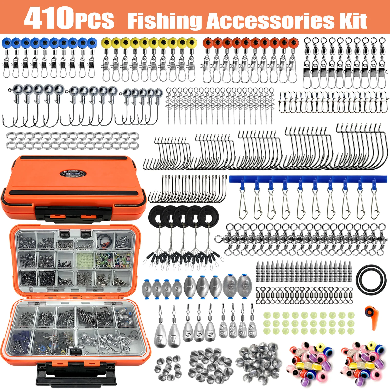 Kit de Pesca Profesional FTK con accesorios organizados