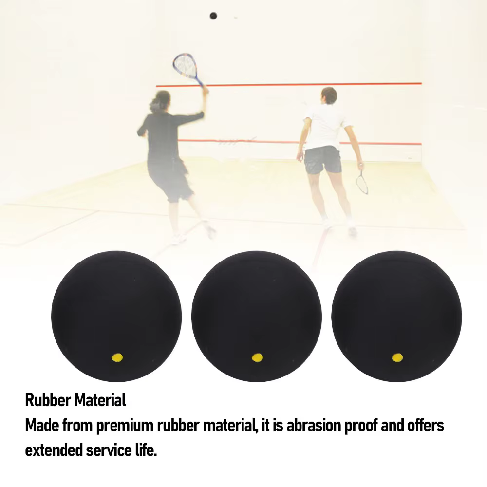 Pelotas de squash de baja velocidad con punto amarillo para entrenar - imagen 3