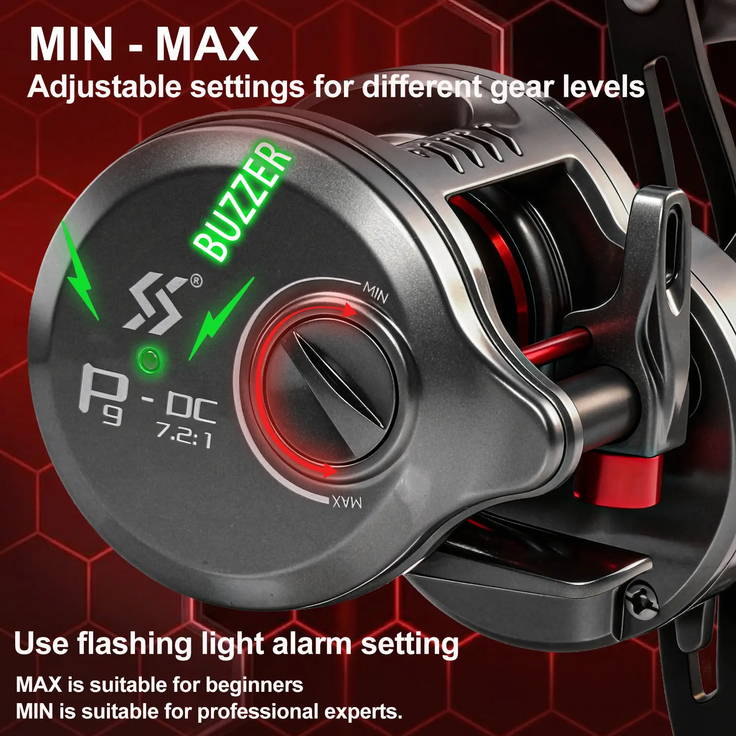 Sougayilang P9-DC – Carrete baitcasting con freno electrónico - imagen 3