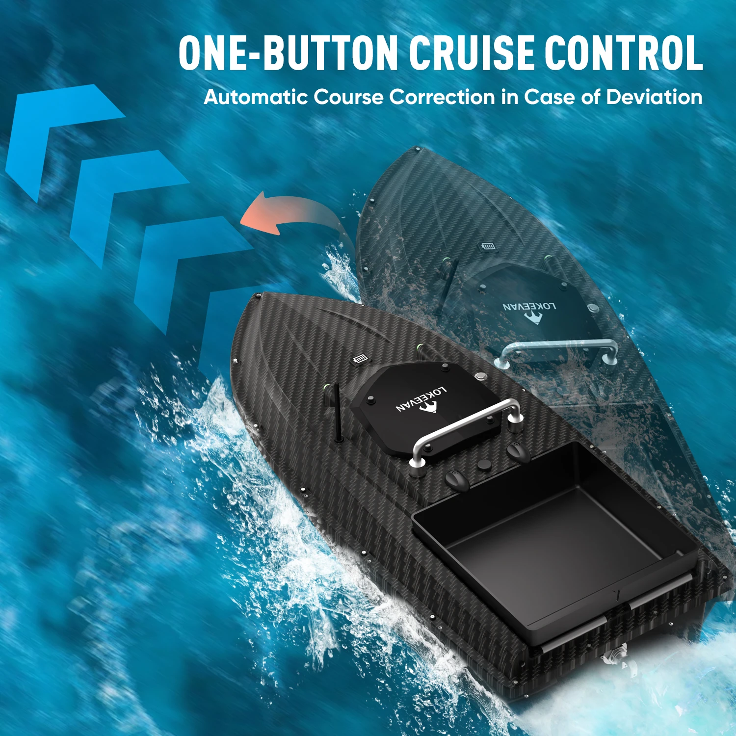Barco cebador GPS LOKEEVAN – Control 2.4G con retorno automático - imagen 2