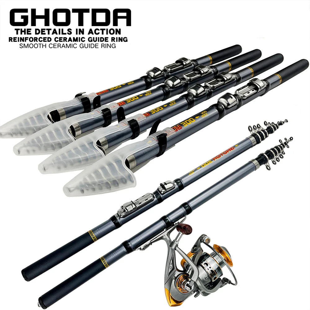 Caña telescópica carbono 3m para pesca en agua salada - imagen 4
